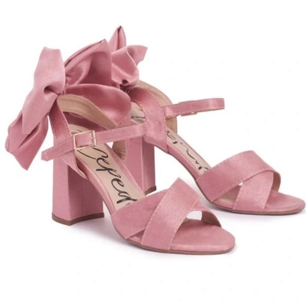LoveShackFancy Pink Bow Heels